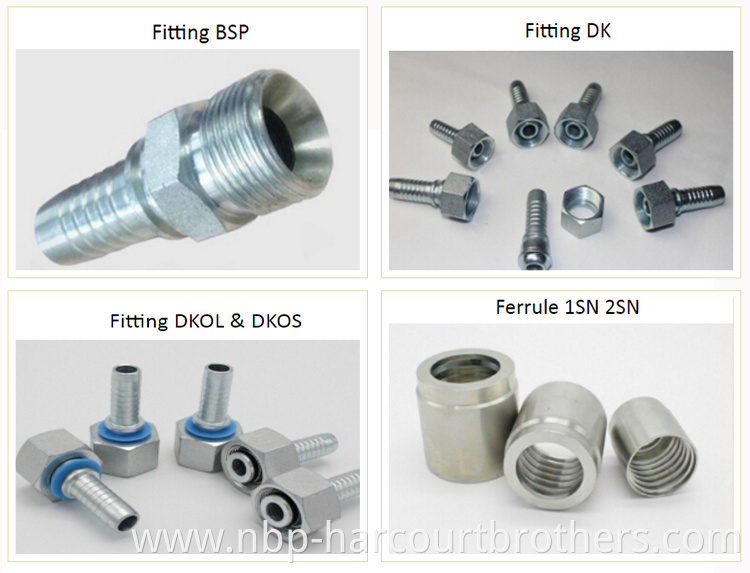 High Pressure Forged Swivel Hose Fittings Straight Crimp Style Hydraulic Pipe Hose Fitting